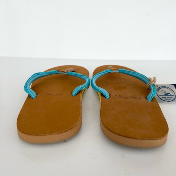 Hari Mari NWT Scouts Breeze Brown Flip Flop Sandals in Aqua Blue Breeze, size 9 - Picture 6 of 11